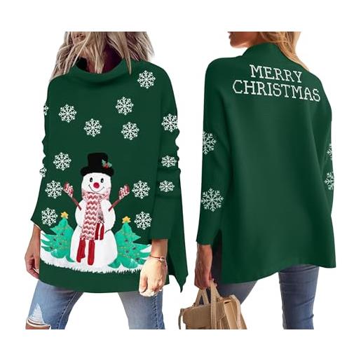Maglione Natalizio Brutto Foto-Realistico Per Donna – Unicorno Rosa, Manica Lunga, XL – Faux Real