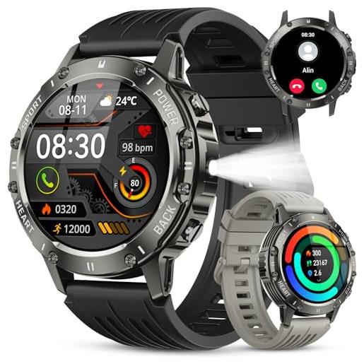 Kimeag smartwatch uomo donna orologio fitness tracker: bluetooth impermeabile orologio smartwatch digitale risposta alle chiamate smart watch per android ios compatibile con i. Phone samsung