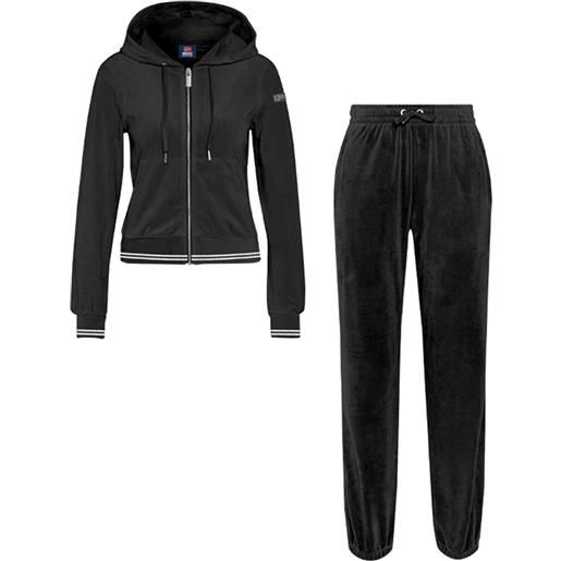 Scuola nautica italiana - set tuta donna velour 859036 black