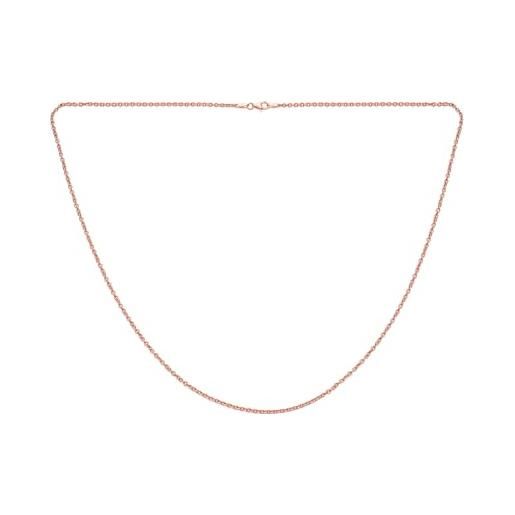 Collier in oro giallo a doppia catena piatta, con parte centrale a