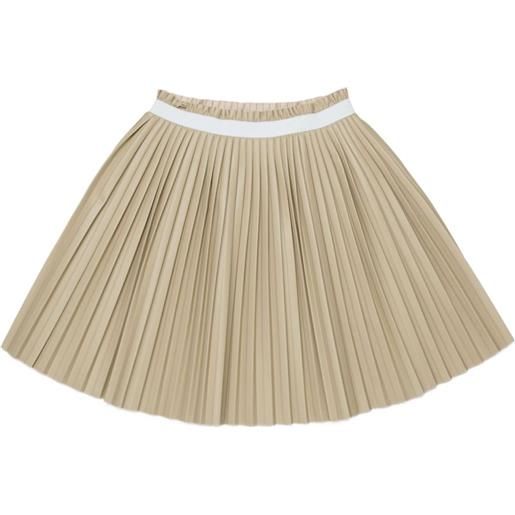MM6 Maison Margiela Kids minigonna plissettata - toni neutri