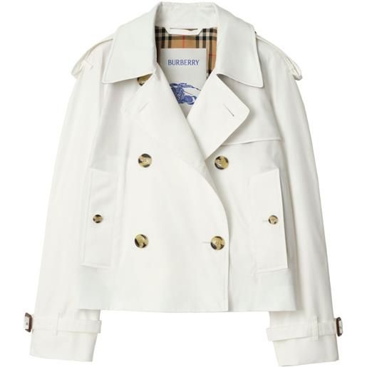 Burberry trench doppiopetto - bianco