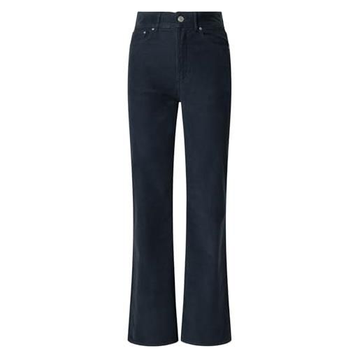 Pepe Jeans high waist flare willa corduroy pantaloni, blu (dulwich blue), 31w x 32l donna