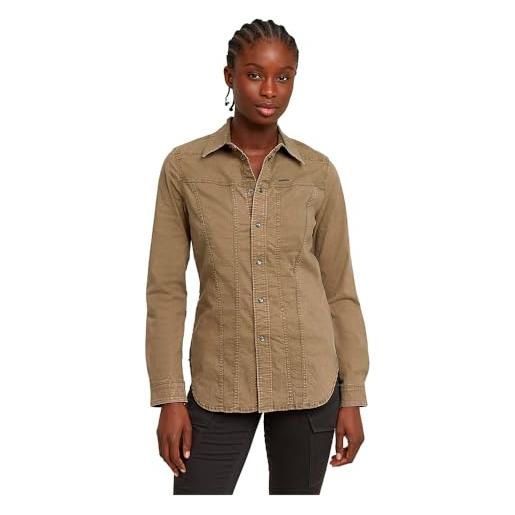 G-STAR donna slim shirt, rosso (dk port red d25265-d414-9823), xxl