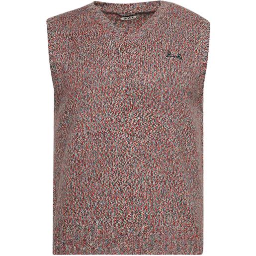 BODE canotta con scollo a v - rosso