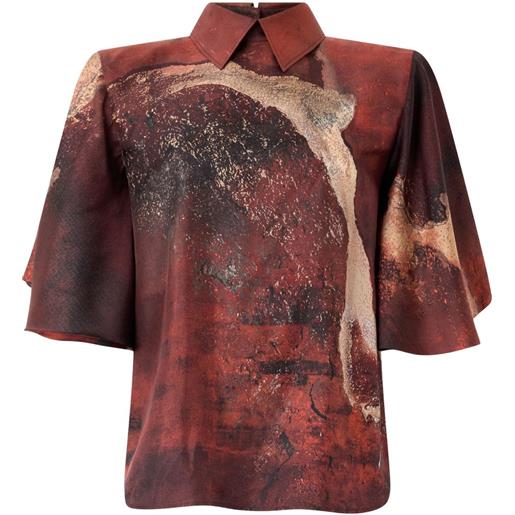 Roberto Cavalli blusa con stampa - marrone