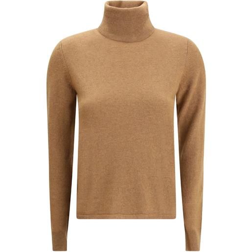 Max Mara maglione educata a collo alto - marrone