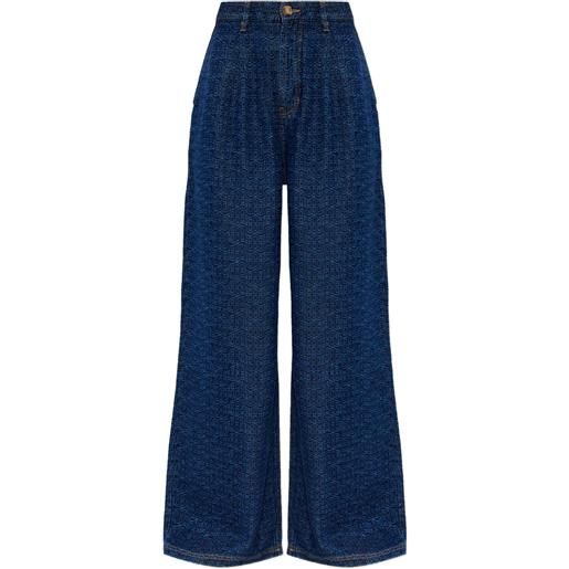 MUNTHE pantaloni ronan a fantasia - blu
