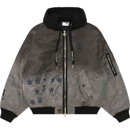 AAPE BY *A BATHING APE® giacca con cappuccio - grigio