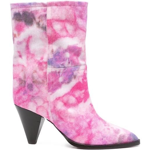 ISABEL MARANT stivali con fantasia tie-dye - rosa