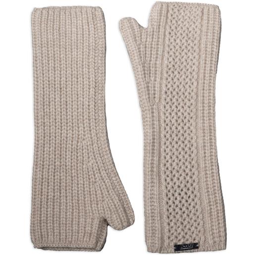 HEAT HOLDERS Guanti Invernali Senza Dita Da Donna – Modello A Trecce Con Interno Caldo In Pile – Blu Taglia Unica
