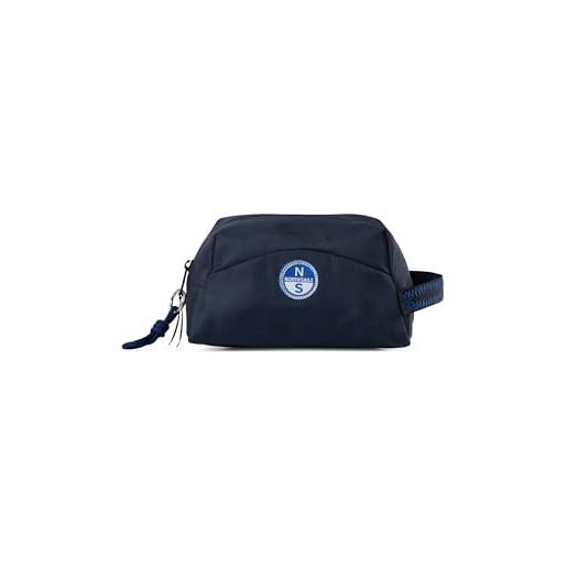 North sails beauty case uomo in canvas di cotone spalmato con zip impermeabile