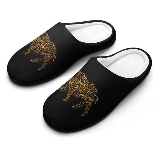 GARZON Scarpe Da Casa Uomo - Modello Originale, Blu Navy, Taglia 43 EU - Suola Microporosa Antimpronta, Fodera In Lana Acrilica