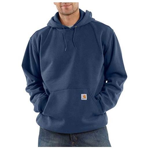 Carhartt loose fit midweight logo sleeve graphic sweatshirt, felpa con cappuccio uomo, grigio (carbon heather), xxl