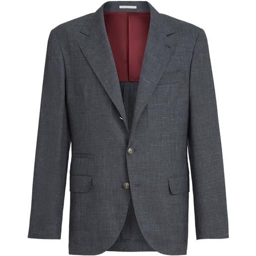 Brunello Cucinelli blazer con bottoni - grigio