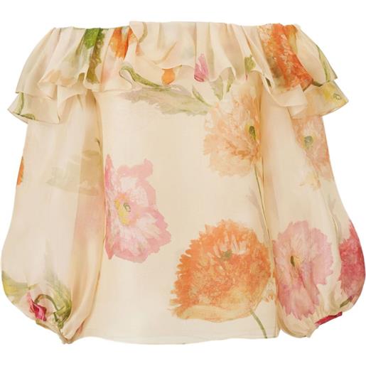 Carolina Herrera top con stampa - toni neutri