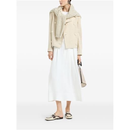 Brunello Cucinelli caban con decorazione - toni neutri