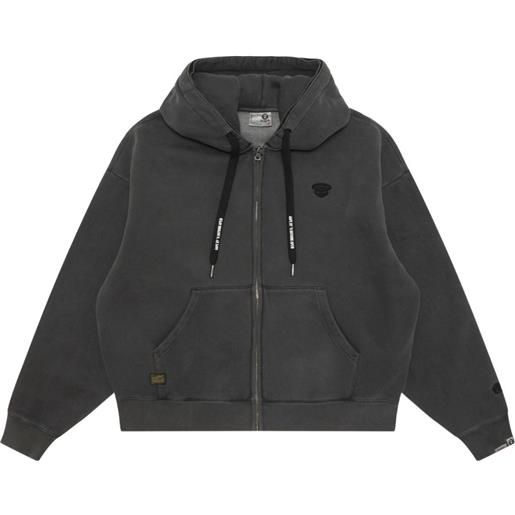 AAPE BY *A BATHING APE® felpa con cappuccio - nero