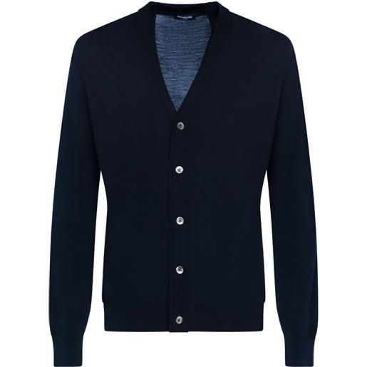 FRANZESE COLLECTION cardigan con scollo a v - blu