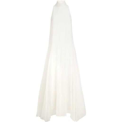 Brunello Cucinelli abito lungo a collo alto - toni neutri