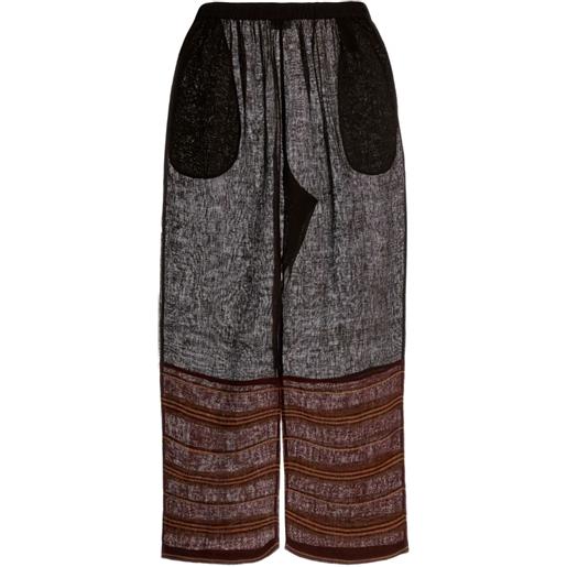 Tory Burch pantaloni a righe - grigio