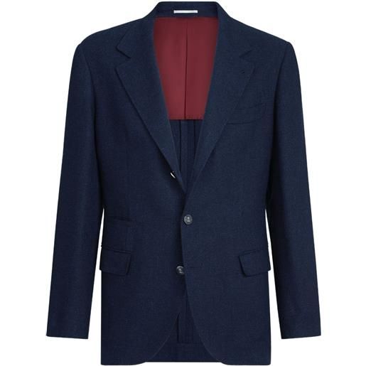 Brunello Cucinelli blazer con revers a lancia - blu