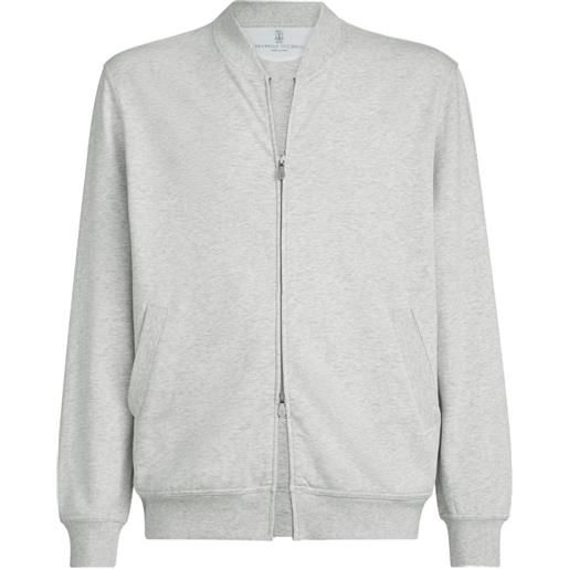 Brunello Cucinelli felpa con zip - grigio