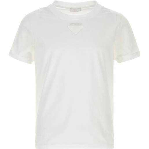 Prada t-shirt con applicazione - bianco