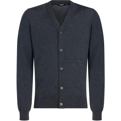 FRANZESE COLLECTION cardigan con scollo a v - grigio