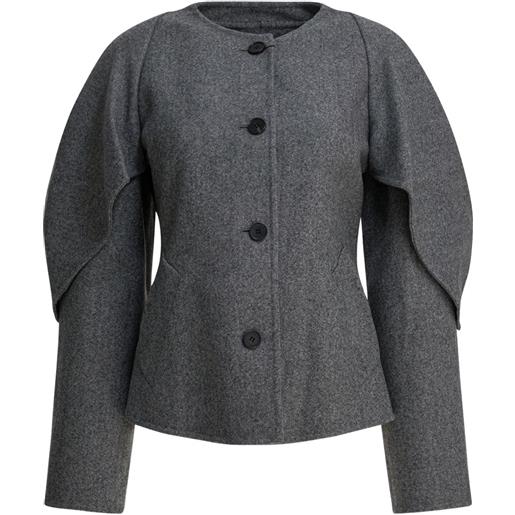 R2W giacca catran con bottoni - grigio