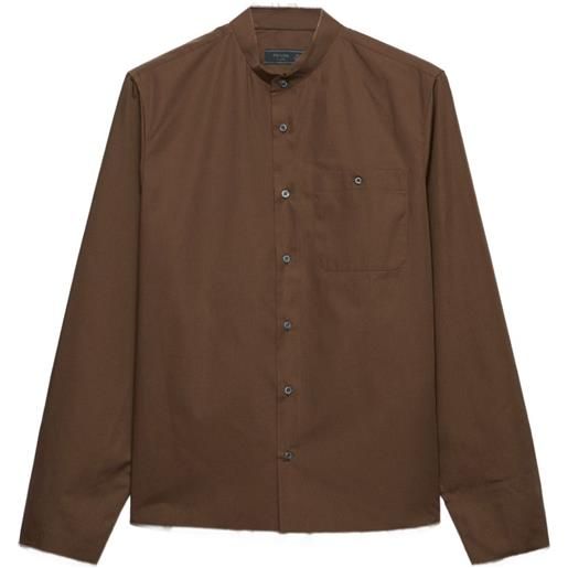 Prada camicia con taschino - marrone