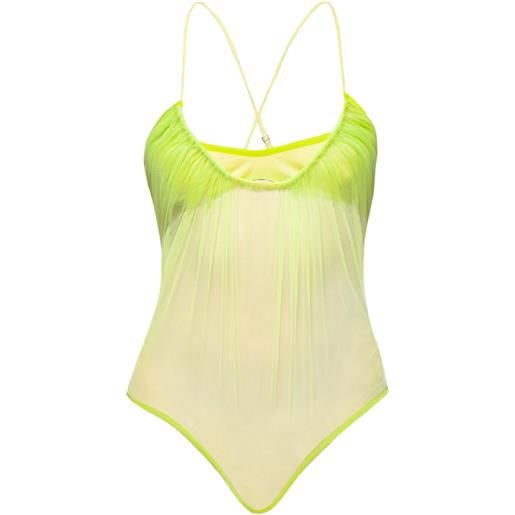 Nensi Dojaka body cami con arricciatura - giallo
