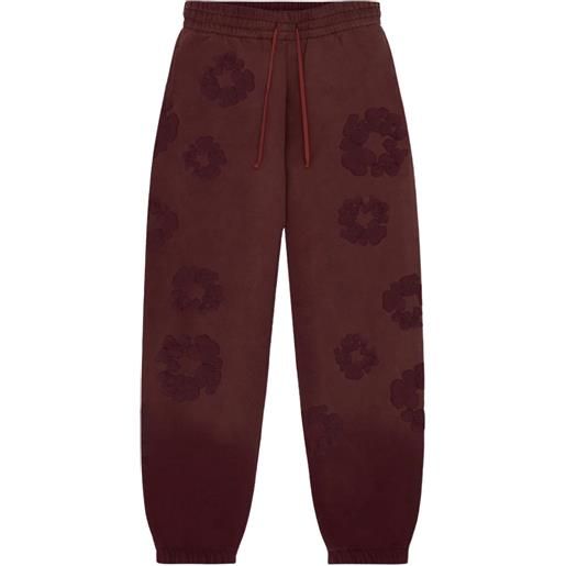 Denim Tears pantaloni sportivi con decorazione - marrone