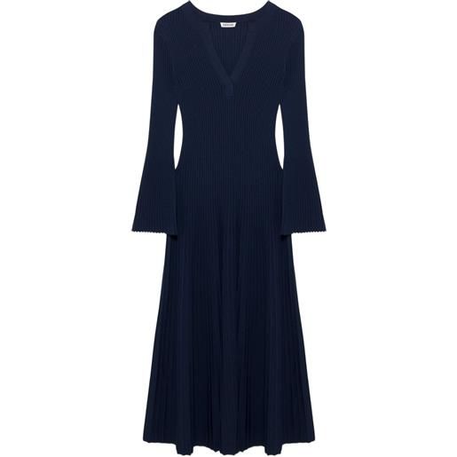 Simkhai abito midi genna con maniche a campana - blu