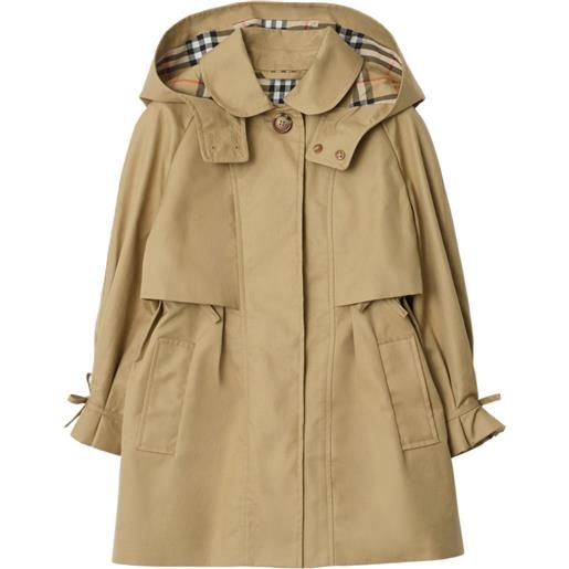 Burberry Kids trench con cappuccio - toni neutri