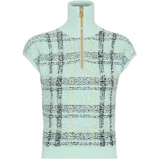 Balmain top con zip - verde