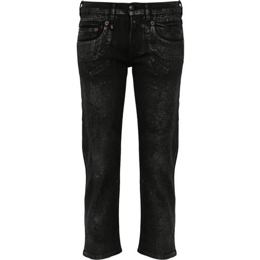 R13 jeans crop dritti - nero