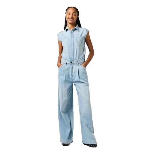 Wrangler trouser jumpsuit tuta intera, pale blue wash, s donna