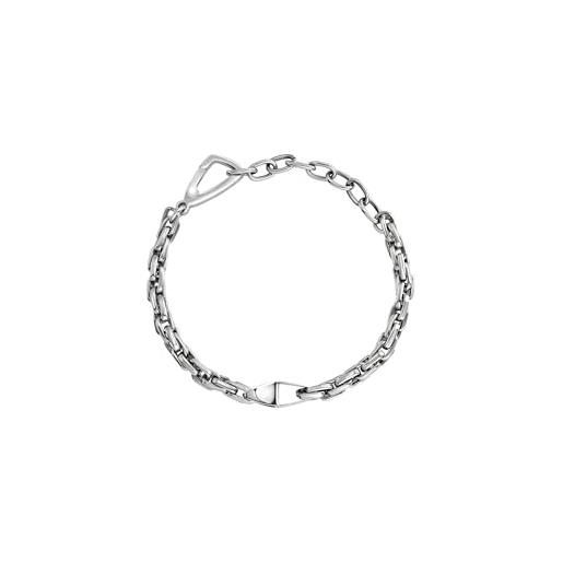 REDSUN Bracciale A Serpente In Argento Sterling 925 Con Teschio E Pentagramma - Nero