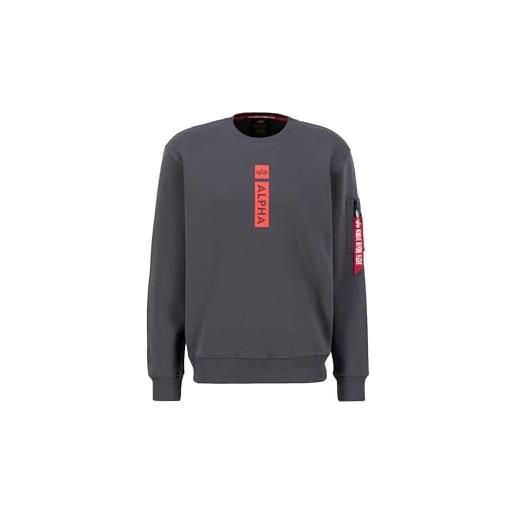 Alpha industries alpha rp felpa per uomo vintage grey