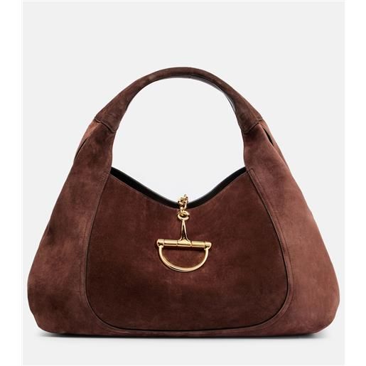 Gucci borsa a spalla Gucci softbit maxi in suede