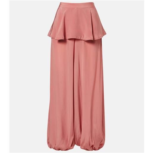 Adriana Degreas pantaloni a palloncino solid peplum