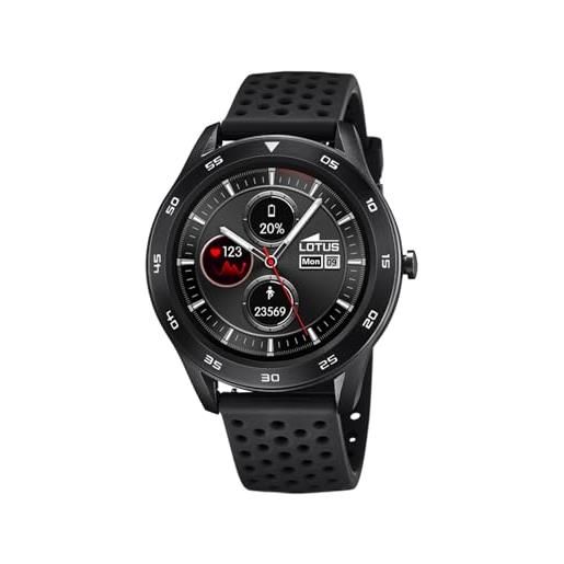 Lotus smartwatch placcato pvd nero con cinturino in caucciù 50013/d