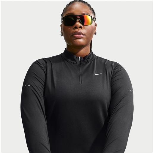 Nike top da running con zip a 1/4 dri-fit uv Nike swift - donna - nero