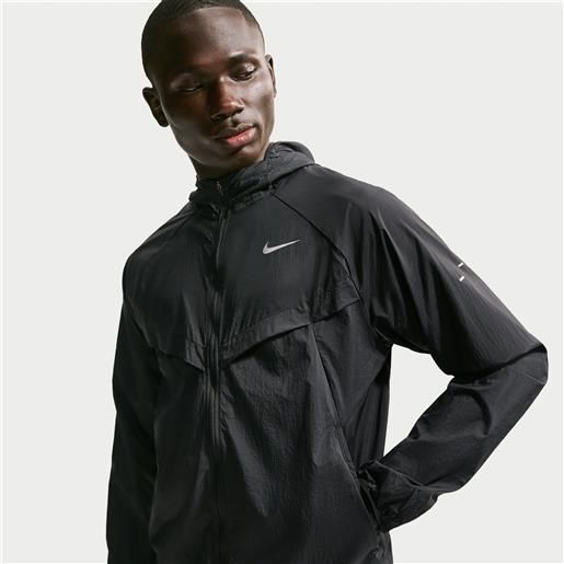 Nike giacca da running repel uv Nike stride - uomo - nero