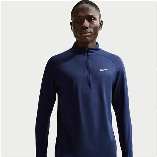 Nike maglia da running con zip a 1/4 dri-fit Nike stride - uomo - blu