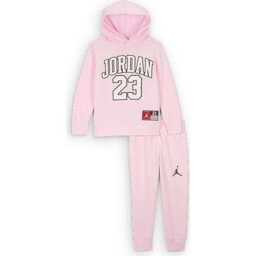 Jordan completo in 2 pezzi con felpa pullover con cappuccio Jordan jersey pack - bambino/a - rosa