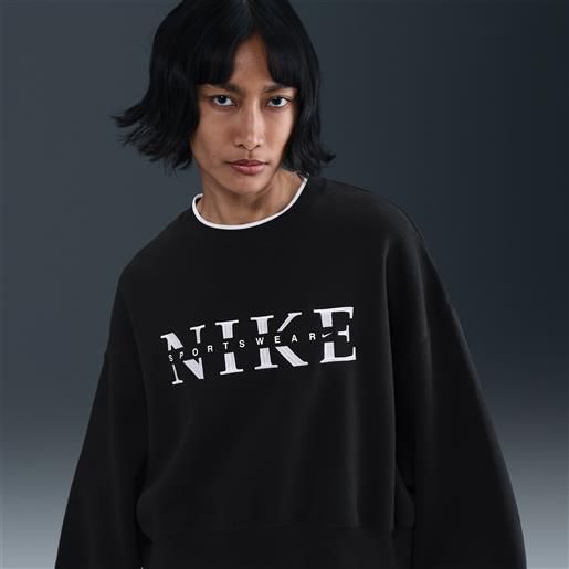 Nike felpa a girocollo oversize Nike phoenix fleece - donna - nero