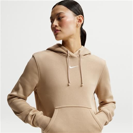 Nike felpa pullover con cappuccio Nike phoenix fleece - donna - marrone