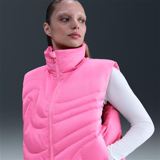 Nike smanicato oversize in piumino Nike swoosh series - donna - rosa